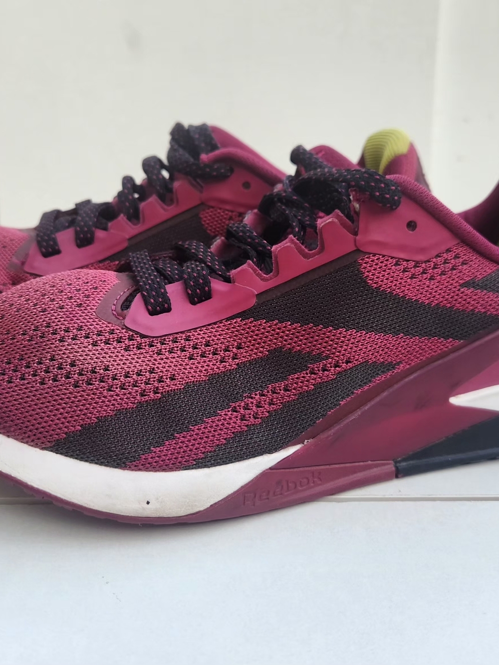 Reebok Les Mills Nano X Women's Burgandy and Black Running Sneakers Women's 8